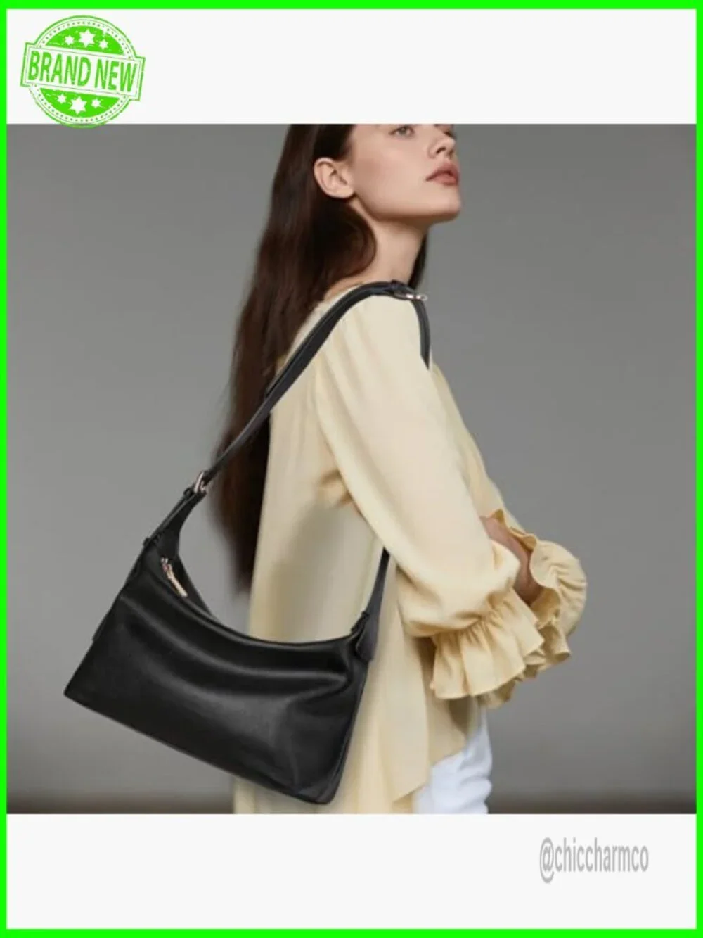 Soft Foldable PU Leather Hobo Tote Crossbody Shoulder Bag Large Capacity